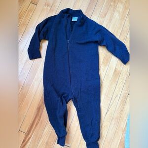 Polarn O. Pyret Navy Merino Wool Romper